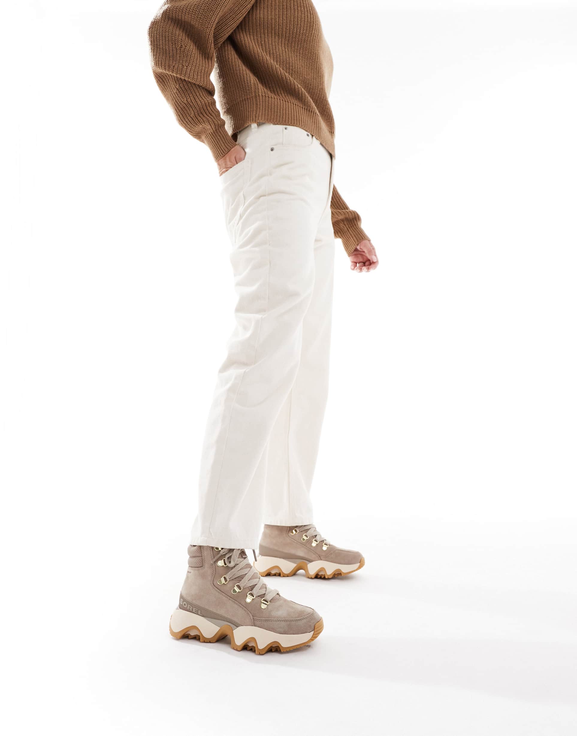 Sorel - Kinetic Impact Conquest Plus - Scarponcini da trekking color tortora con suola in gomma