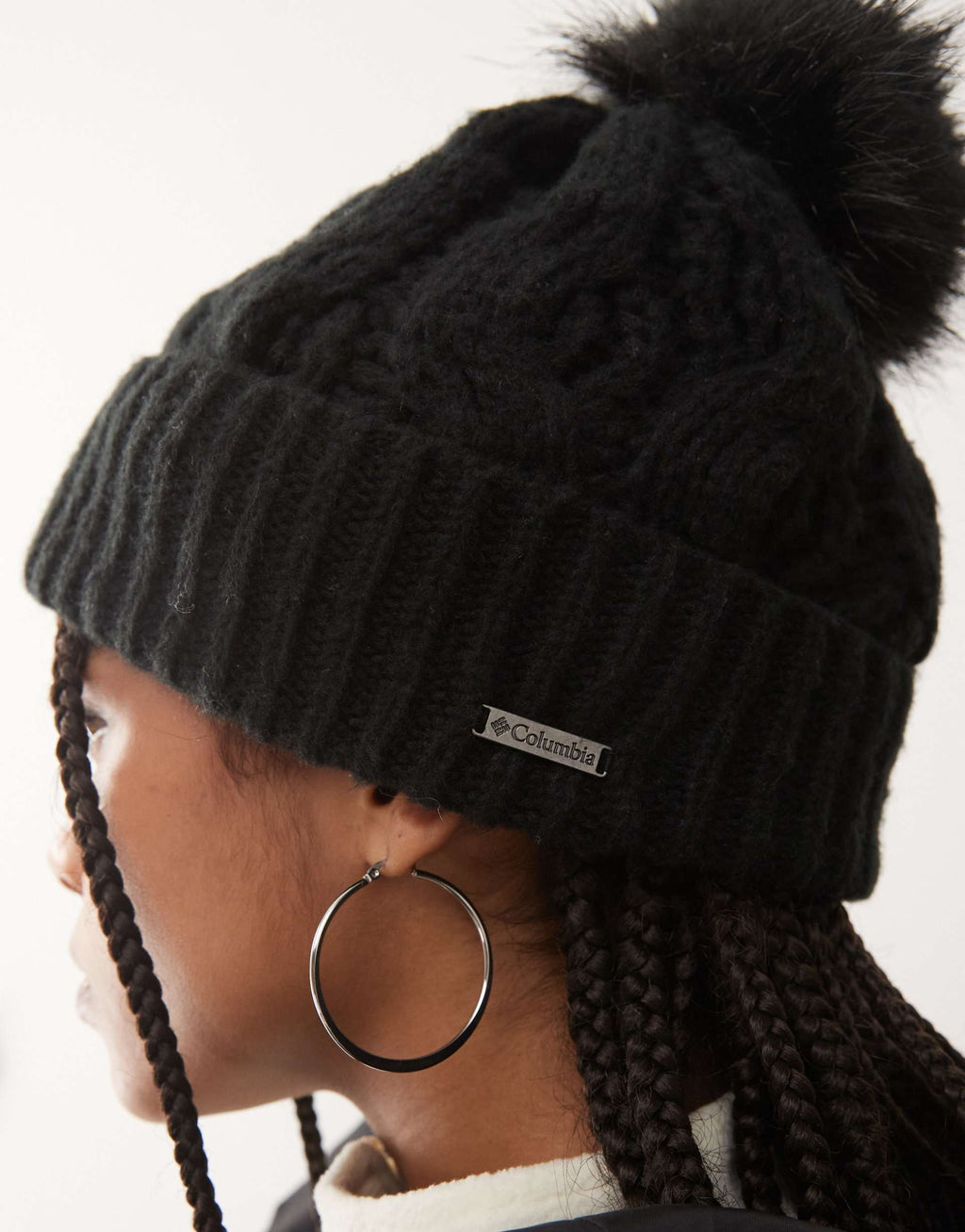 Columbia - Boundless Days - Berretto in maglia a trecce nero con pompon