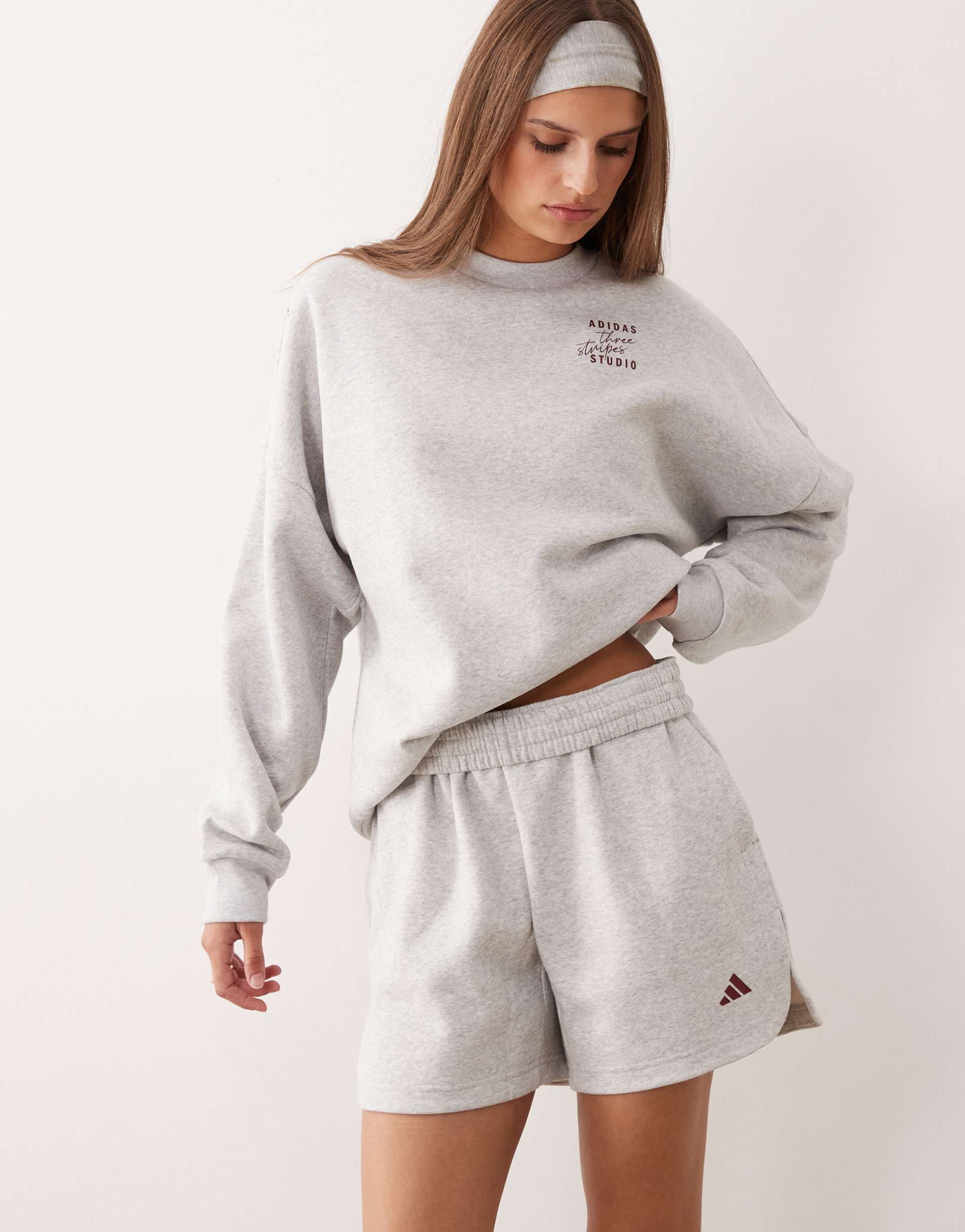 adidas Performance - Three Stripes Studios - Felpa grigia