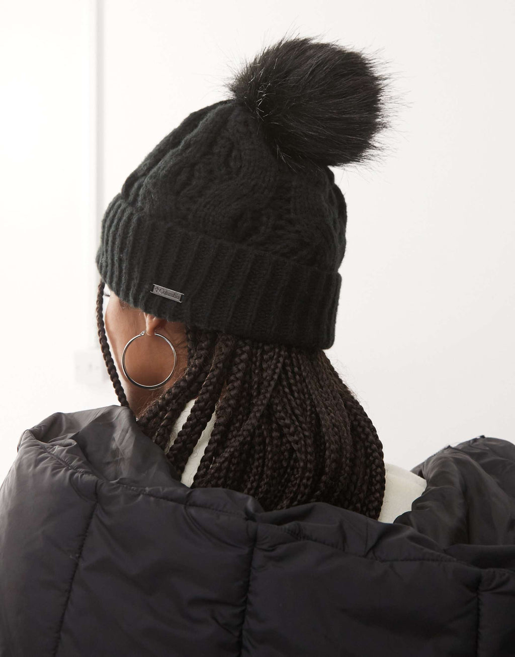 Columbia - Boundless Days - Berretto in maglia a trecce nero con pompon