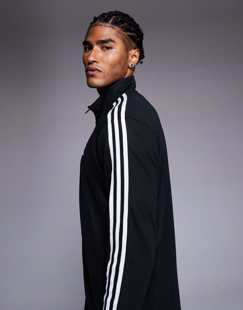adidas - Training - Giacca sportiva nera con 3 strisce