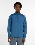New Balance - Athletics Heat Grid - Felpa blu con zip corta